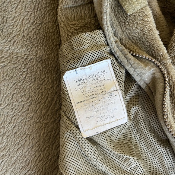US Army/US Air Force Cold Weather Fleece Jacket, Size: Men’s Small Regular - Picture 5 of 7